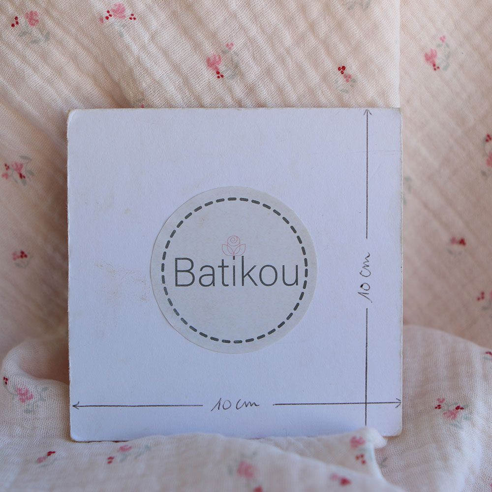 Leonie - Double gaze de coton motif fond rose tendre motif petit fleuri