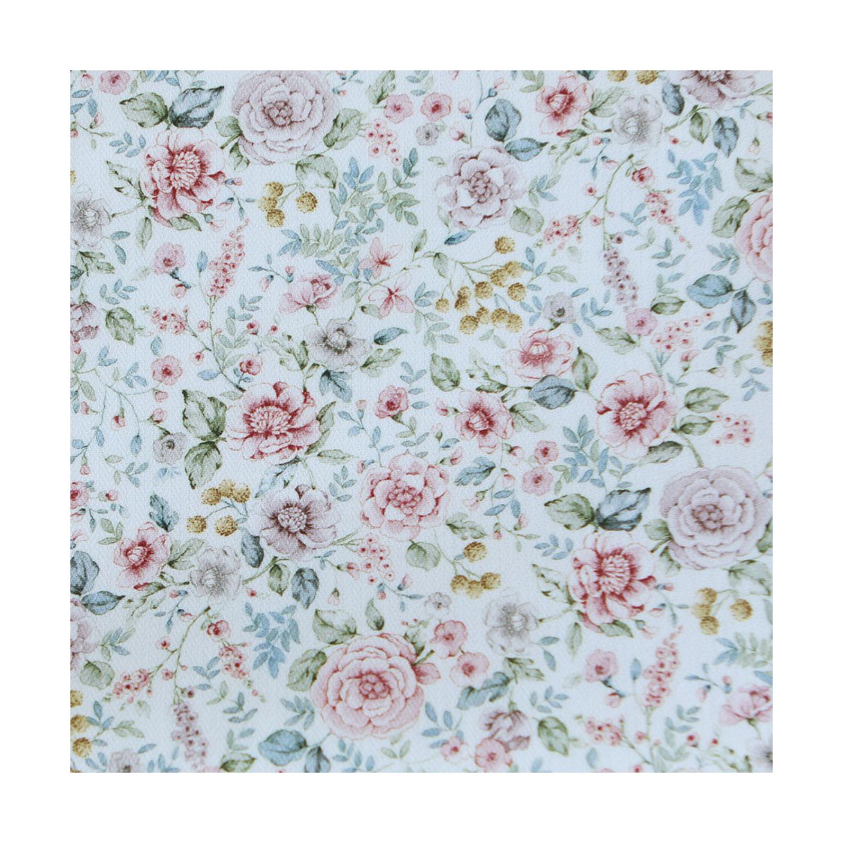 Lola - Coton mélangé viscose imprimé fleuri Lola - Coton mélangé viscose imprimé fleuri