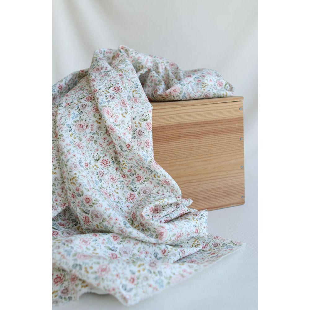 Lola - Coton mélangé viscose imprimé fleuri