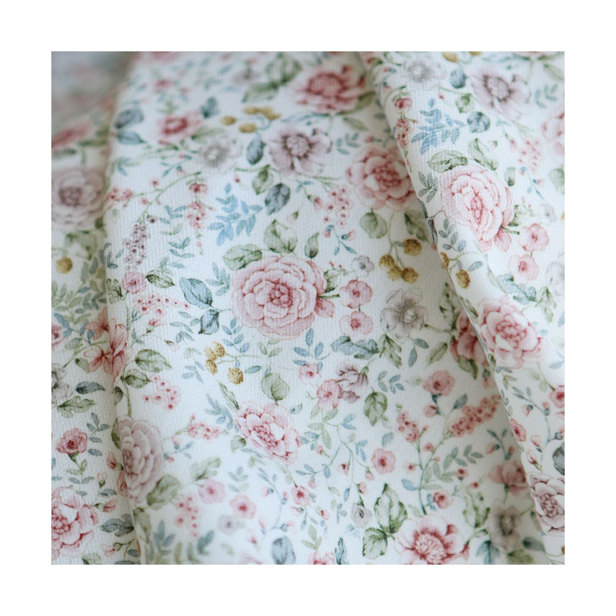 Lola - Coton mélangé viscose imprimé fleuri Lola - Coton mélangé viscose imprimé fleuri