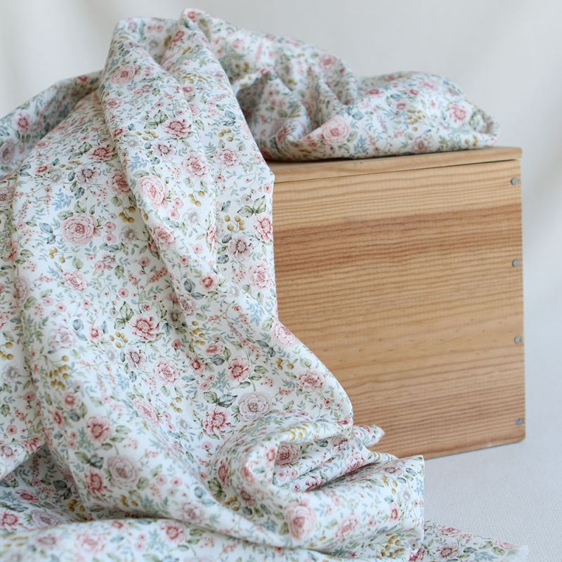 Lola - Coton mélangé viscose imprimé fleuri