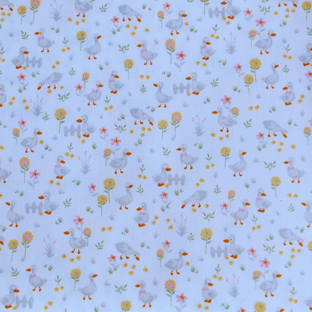 Otis - Popeline de coton BIO imprimé petits canards