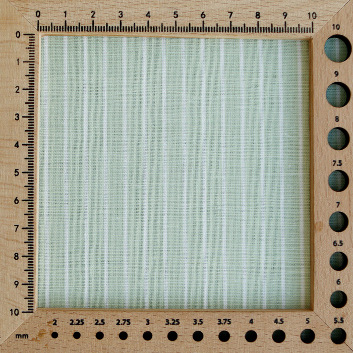 Tissu mélange lin coton été frais carreaux vichy rayures vert amande