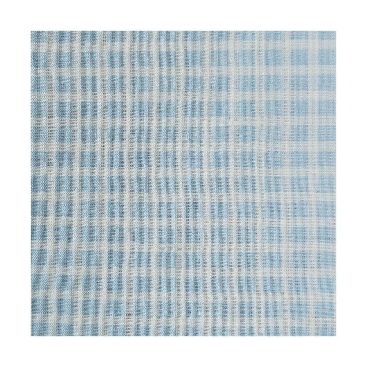 Paul - Tissu lin coton quadrillage 6mm blanc lait et bleu horizon Paul - Tissu lin coton quadrillage 6mm blanc lait et bleu horizon