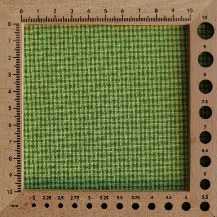 Seersucker / Coton gaufré mini vichy 2mm vert matcha