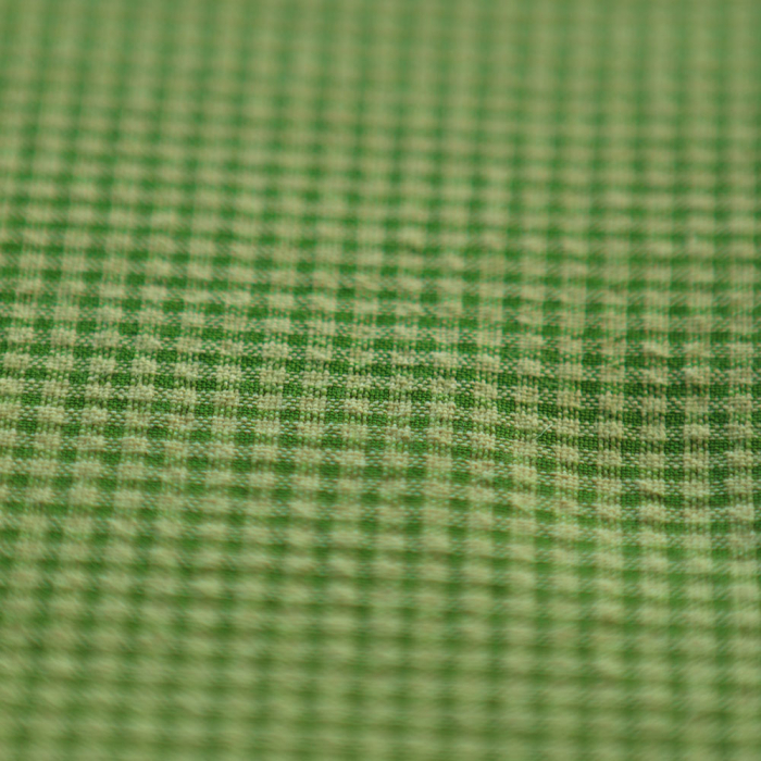 Seersucker / Coton gaufré mini vichy 2mm vert matcha