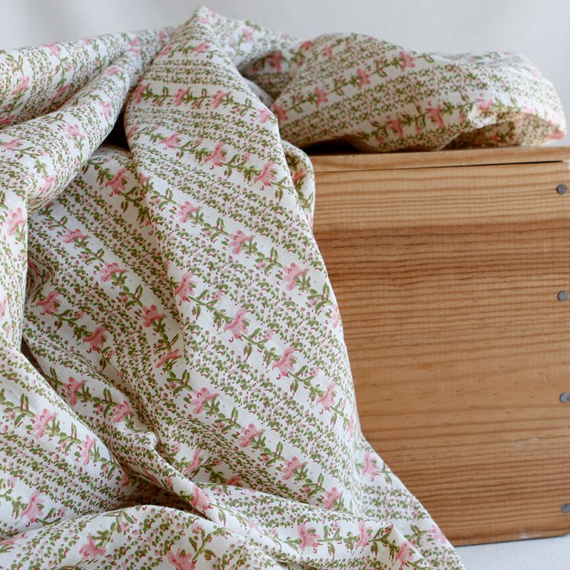 copy of Karishma C - Tissu indien en coton imprimé main Hand Block Artisanal