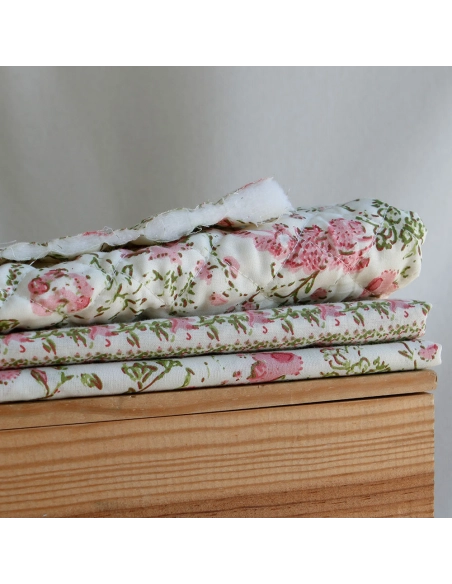 Karishma Tissu Indien en Coton - Impression Artisanal Hand Block 110 cm