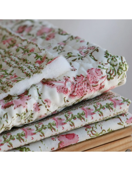 Karishma Tissu Indien en Coton - Impression Artisanal Hand Block 110 cm