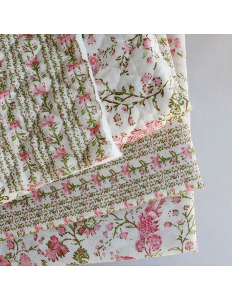 Karishma Tissu Indien en Coton - Impression Artisanal Hand Block 110 cm