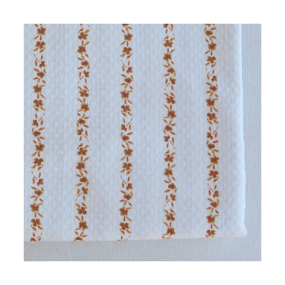 Alicia - Tissu coton texturé imprimé ambre