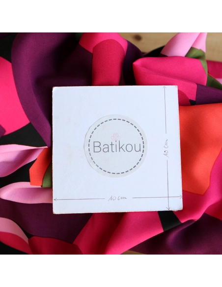 Fabiola - Viscose Ecovero imprimé graphique rose