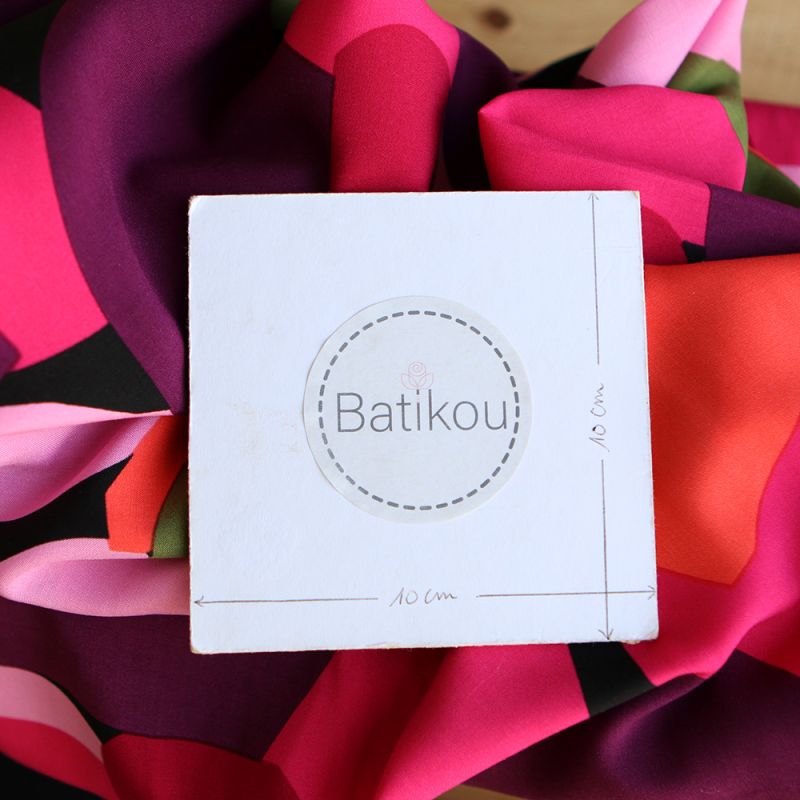 Fabiola - Viscose Ecovero imprimé graphique rose