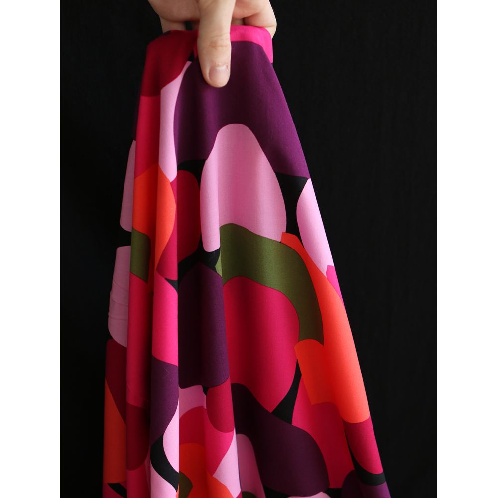 Fabiola - Viscose Ecovero imprimé graphique rose