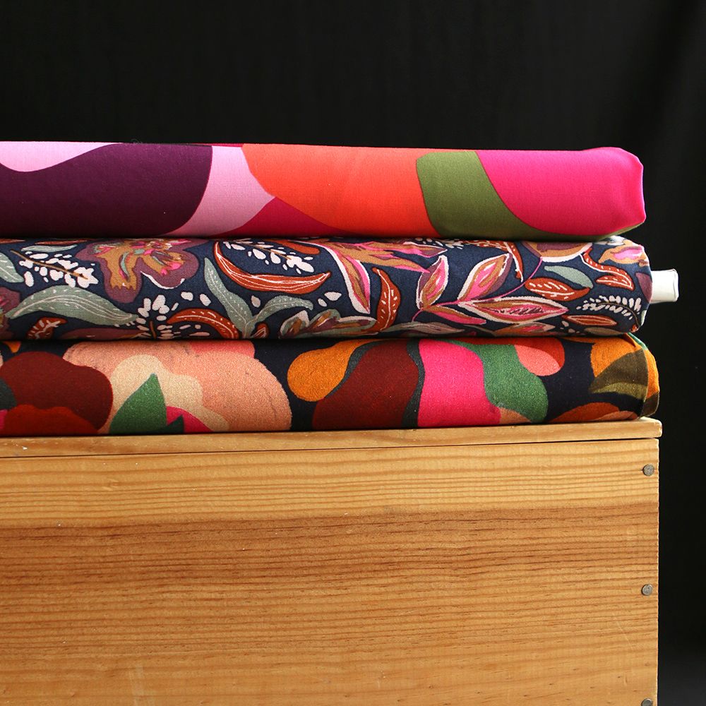 Fabiola - Viscose Ecovero imprimé graphique rose