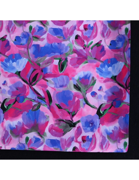 Fabiola - Viscose Ecovero imprimé fleuri purple