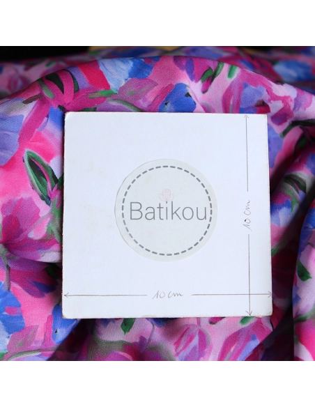 Fabiola - Viscose Ecovero imprimé fleuri purple