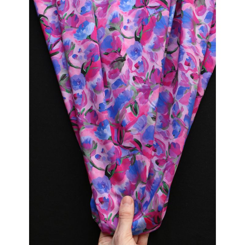 Fabiola - Viscose Ecovero imprimé fleuri purple