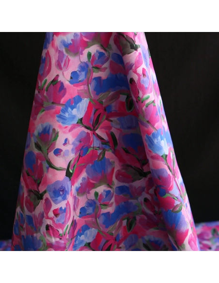 Fabiola - Viscose Ecovero imprimé fleuri purple