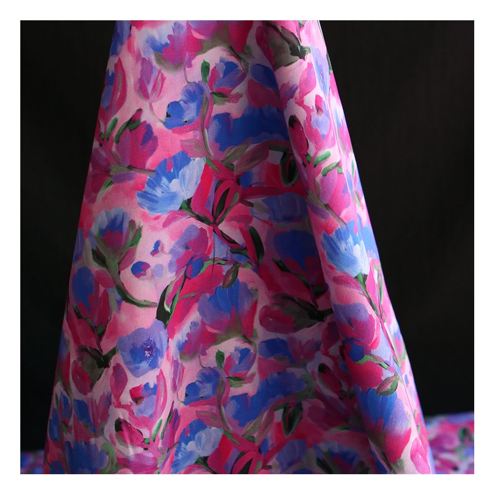 Fabiola - Viscose Ecovero imprimé fleuri purple