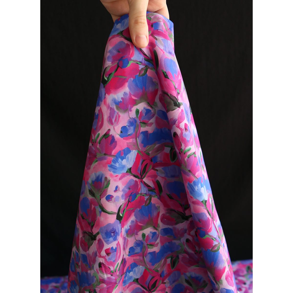 Fabiola - Viscose Ecovero imprimé fleuri purple Fabiola - Viscose Ecovero imprimé fleuri purple