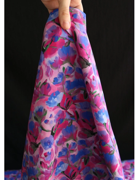 Fabiola - Viscose Ecovero imprimé fleuri purple