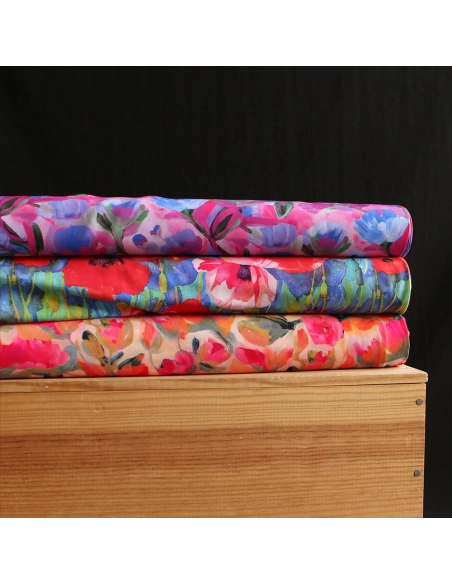 Fabiola - Viscose Ecovero imprimé fleuri purple