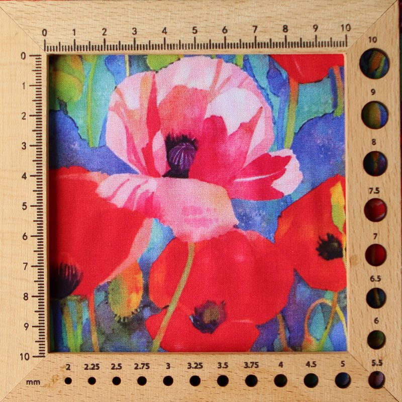 Poppies - Viscose Ecovero imprimé fleuri bleu