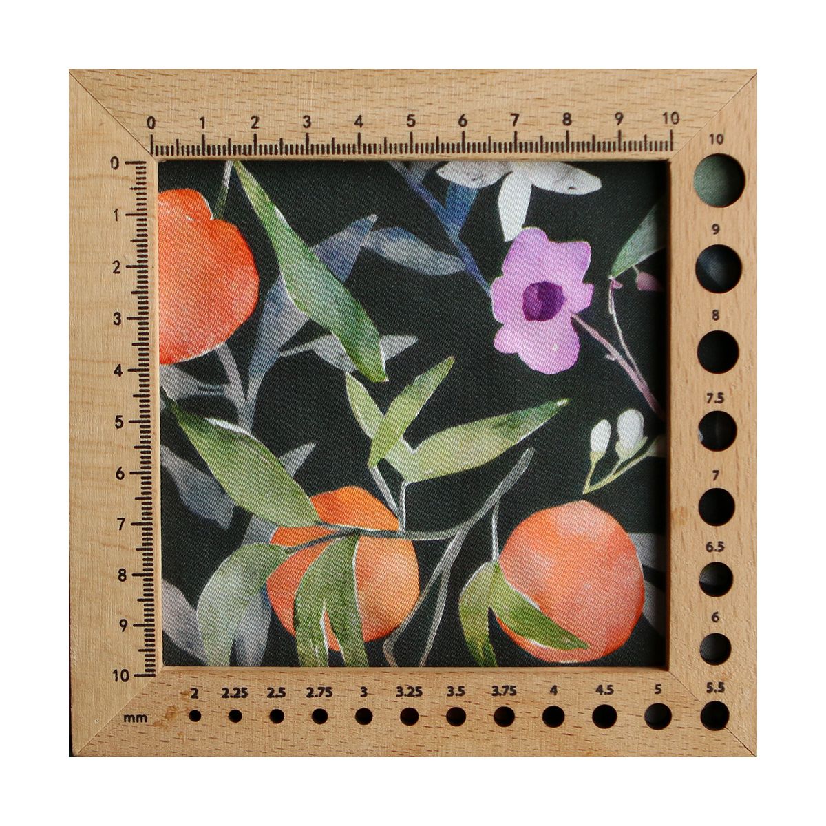 Neroli - Viscose satinée imprimé fleuri anthracite et orange Neroli - Viscose satinée imprimé fleuri anthracite et orange