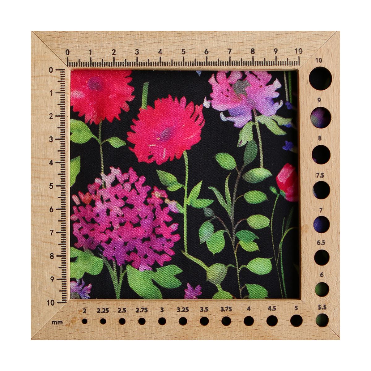 Neïla - Viscose satinée imprimé fleuri noir rose et rouge Neïla - Viscose satinée imprimé fleuri noir rose et rouge