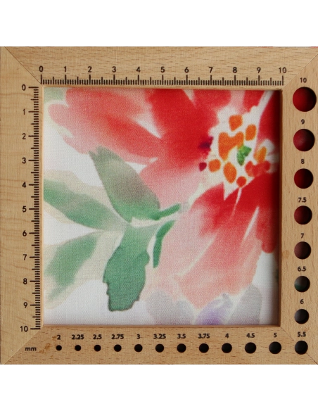 Aurélie - Viscose Ecovero imprimé fleuri corail et vert