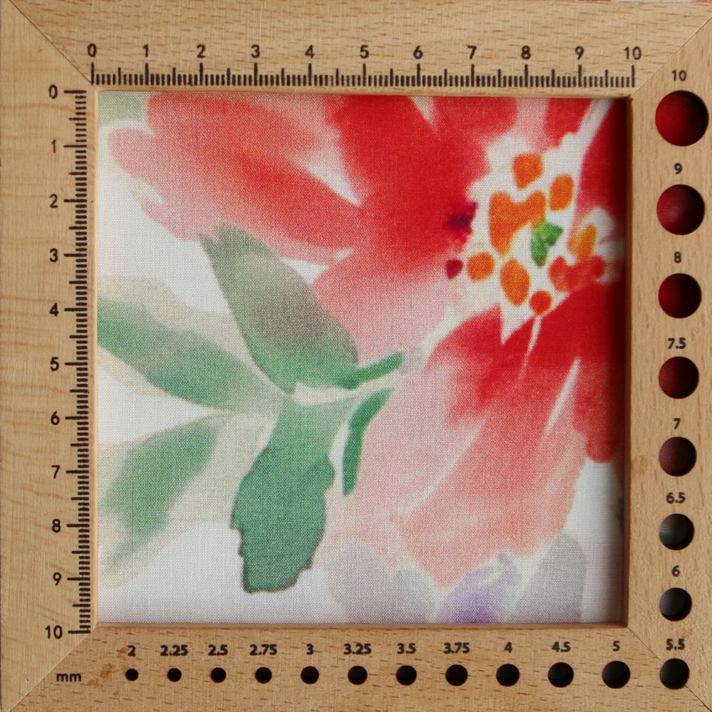 Aurélie - Viscose Ecovero imprimé fleuri corail et vert