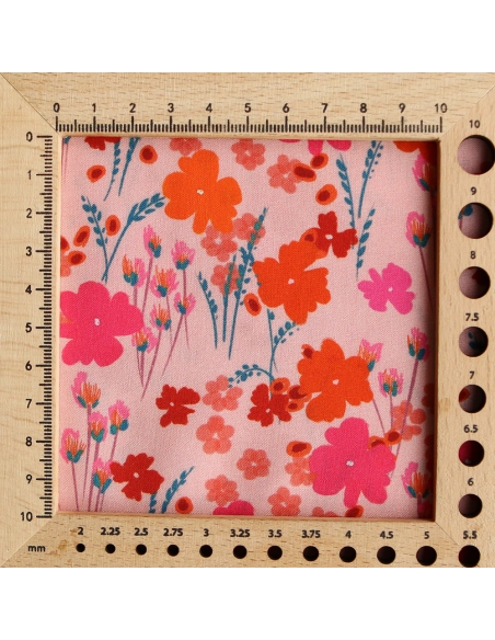 Gabrielle - Viscose Ecovero imprimé corail et rose