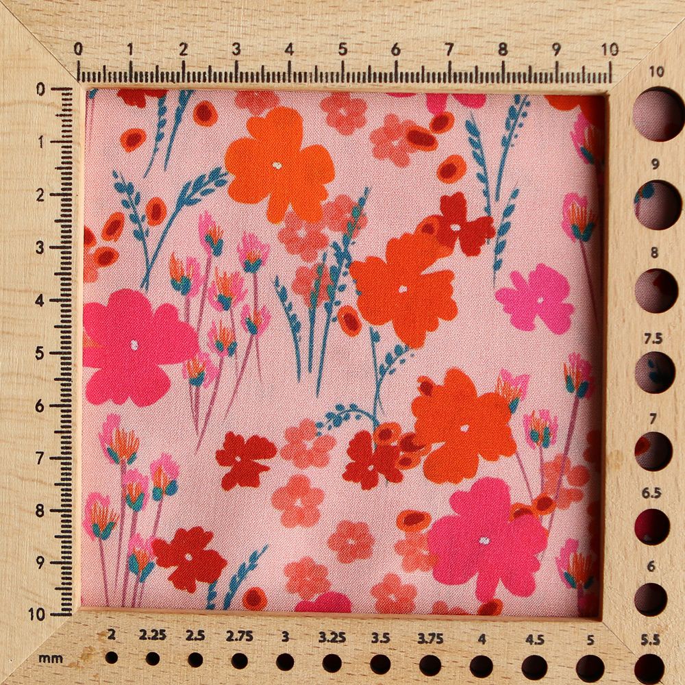 Gabrielle - Viscose Ecovero imprimé corail et rose