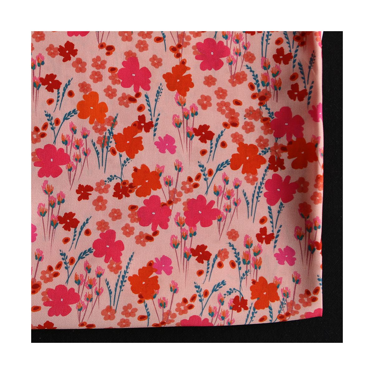 Gabrielle - Viscose Ecovero imprimé corail et rose Gabrielle - Viscose Ecovero imprimé corail et rose