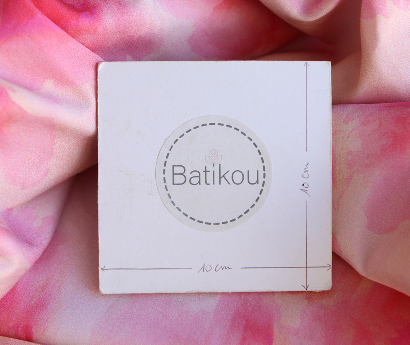 Loralie - Coton satiné à imprimé fleuri abstrait rose