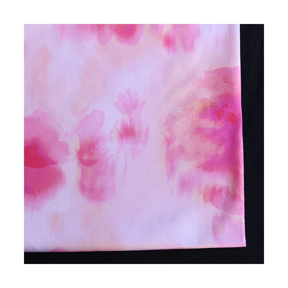 Loralie - Coton satiné à imprimé fleuri abstrait rose Loralie - Coton satiné à imprimé fleuri abstrait rose
