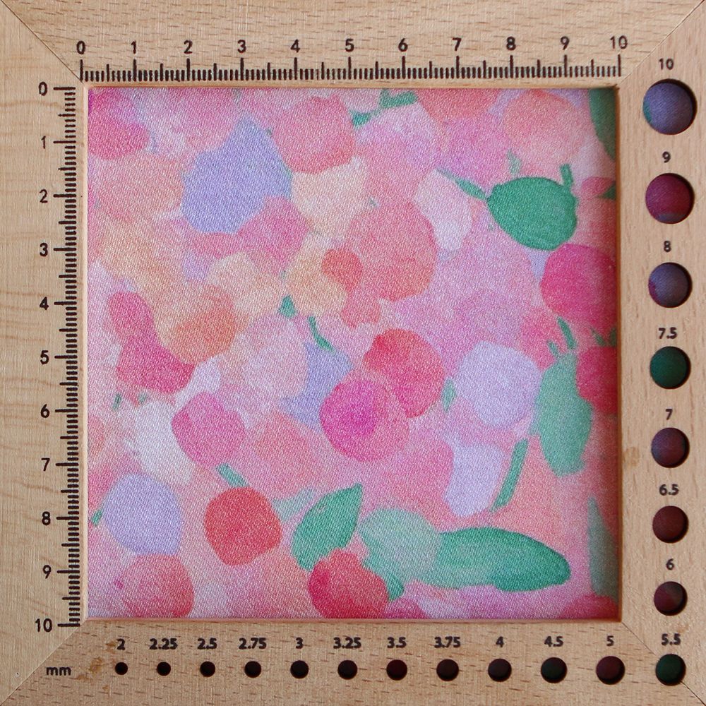 Rosine - Viscose satinée imprimé abstrait rose