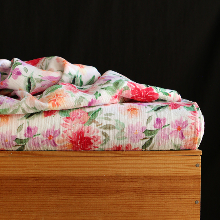 Sidonie - Double gaze de coton motif fleuri