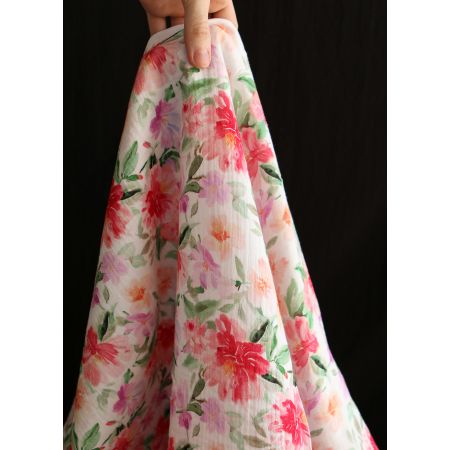 Sidonie - Double gaze de coton motif fleuri