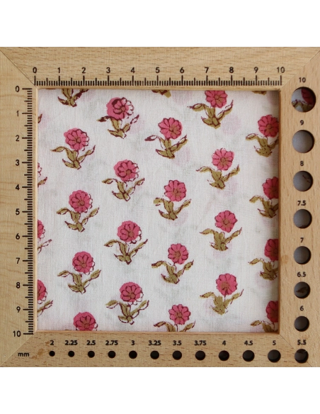 Arya - Tissu indien en coton imprimé main Hand Block Artisanal