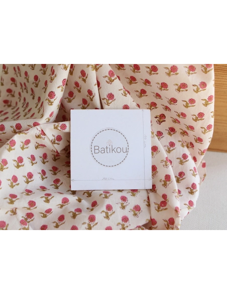 Arya - Tissu indien en coton imprimé main Hand Block Artisanal