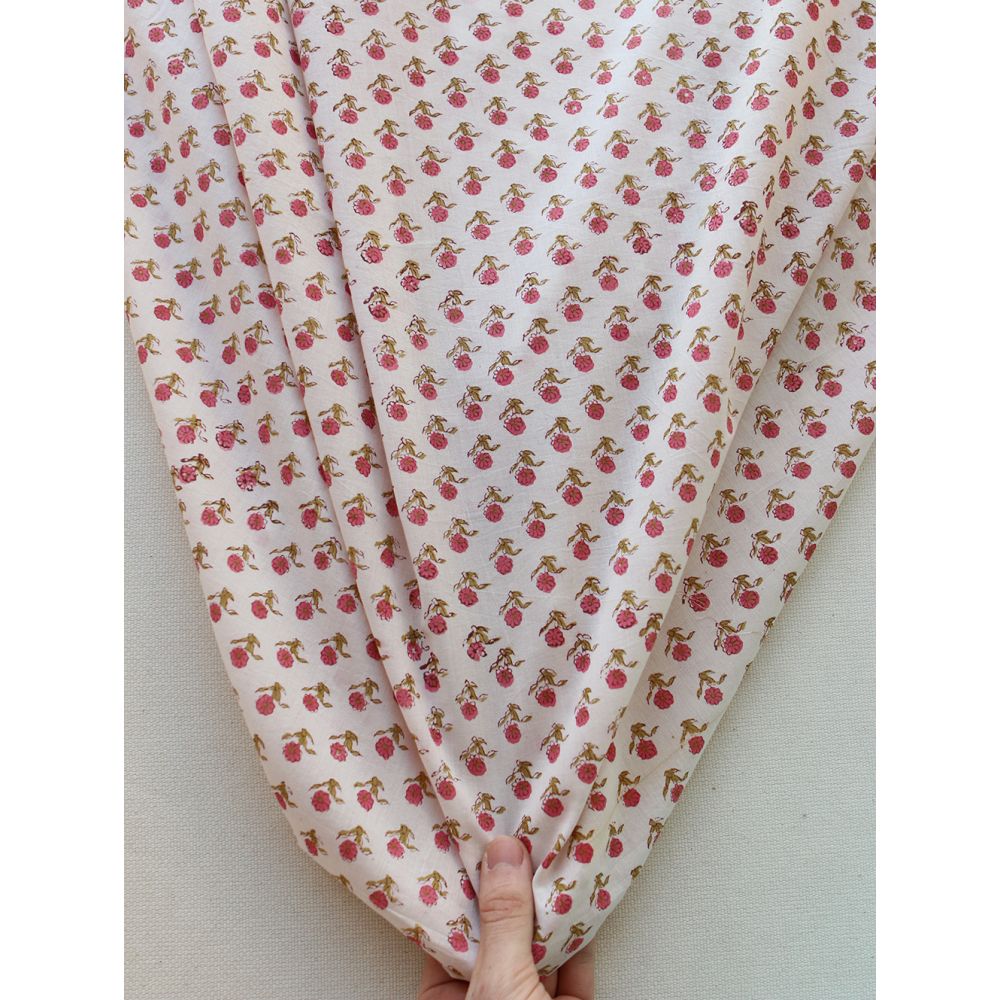 Arya B - Tissu indien en coton imprimé main Hand Block Artisanal