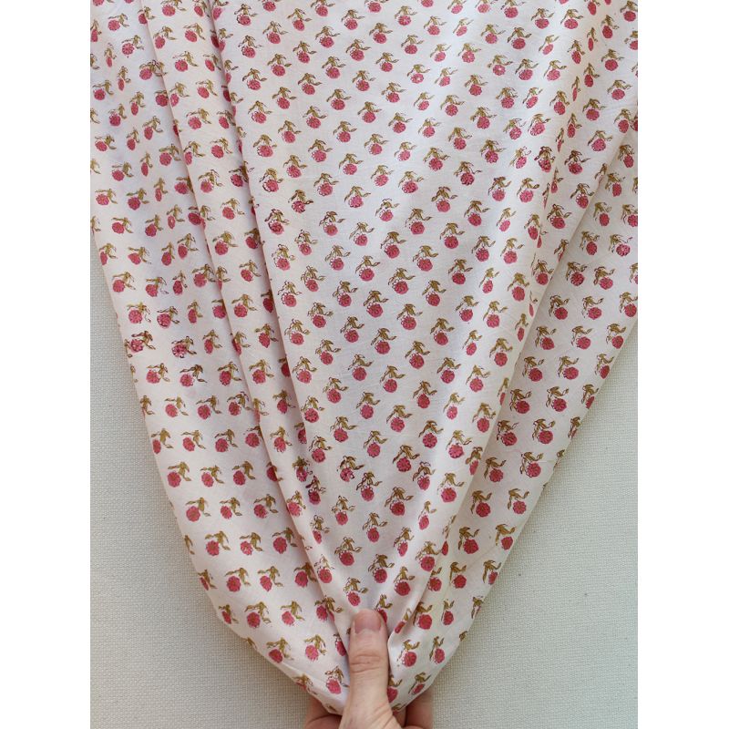 Arya B - Tissu indien en coton imprimé main Hand Block Artisanal