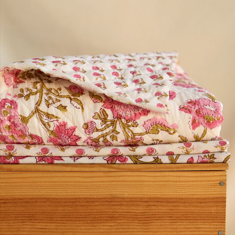 Arya B - Tissu indien coton imprimé main Hand Block Artisanal