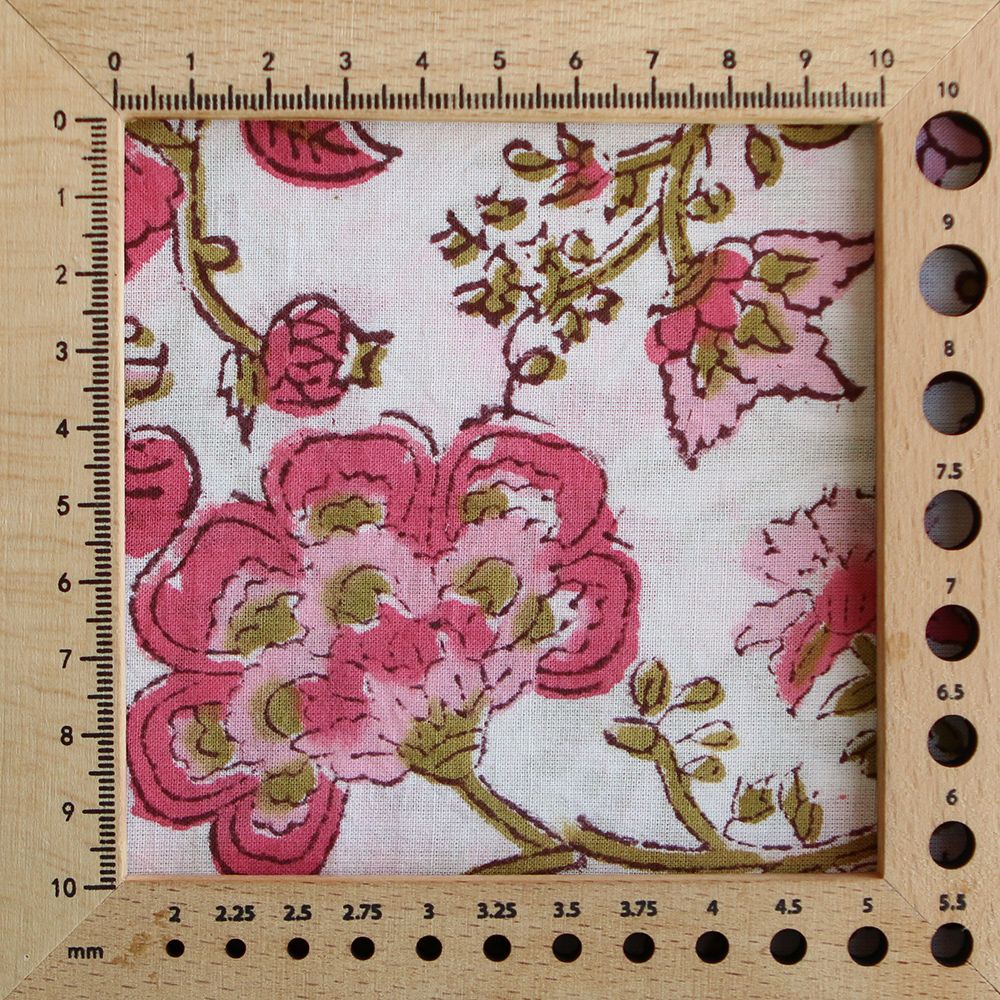 Arya - Tissu indien coton imprimé main Hand Block Artisanal