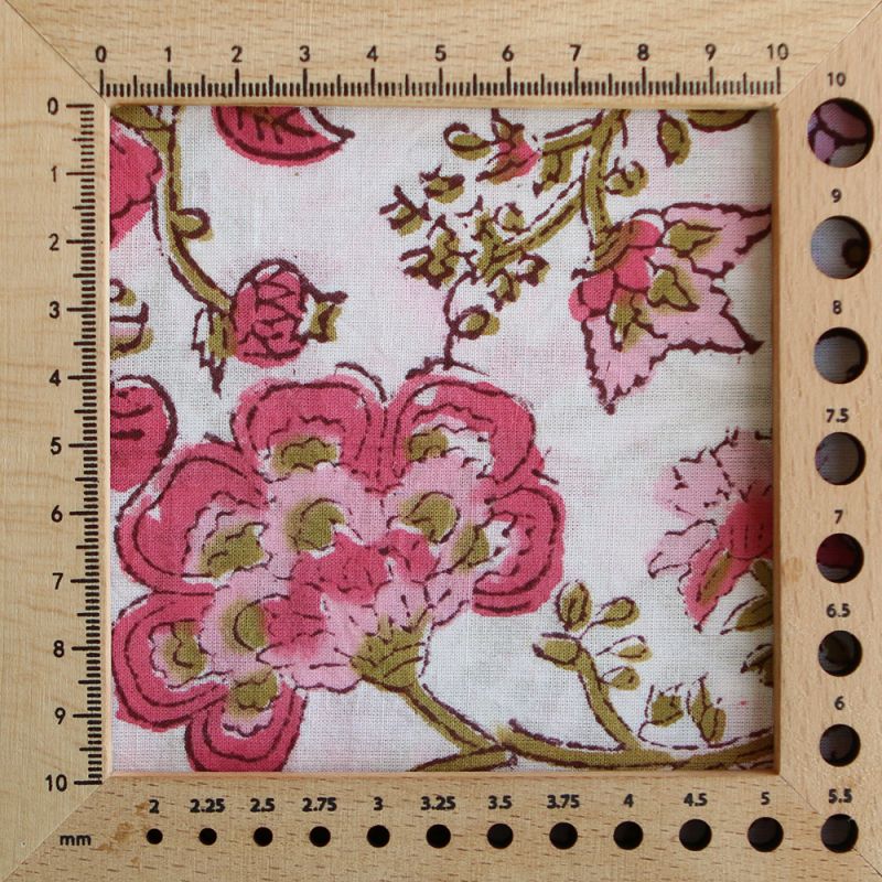 Arya - Tissu indien coton imprimé main Hand Block Artisanal