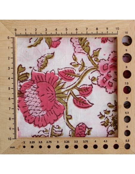 Arya - Tissu indien coton imprimé main Hand Block Artisanal