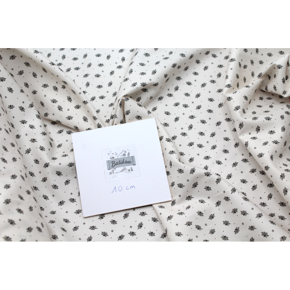 Tissu twill de coton organique imprimé