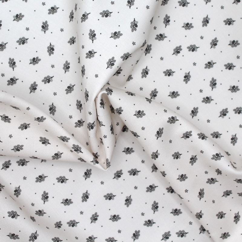 Tissu twill de coton organique imprimé